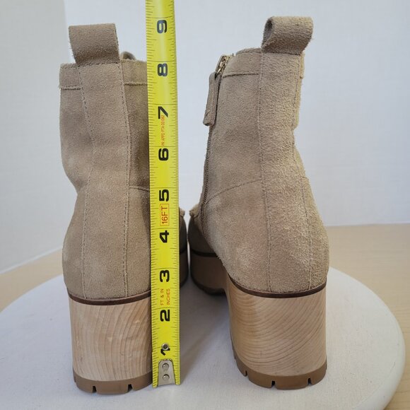 Kelsi Dagger Brooklyn Whip Clog Suede Booties Fawn Color Size 10 - Picture 15 of 16